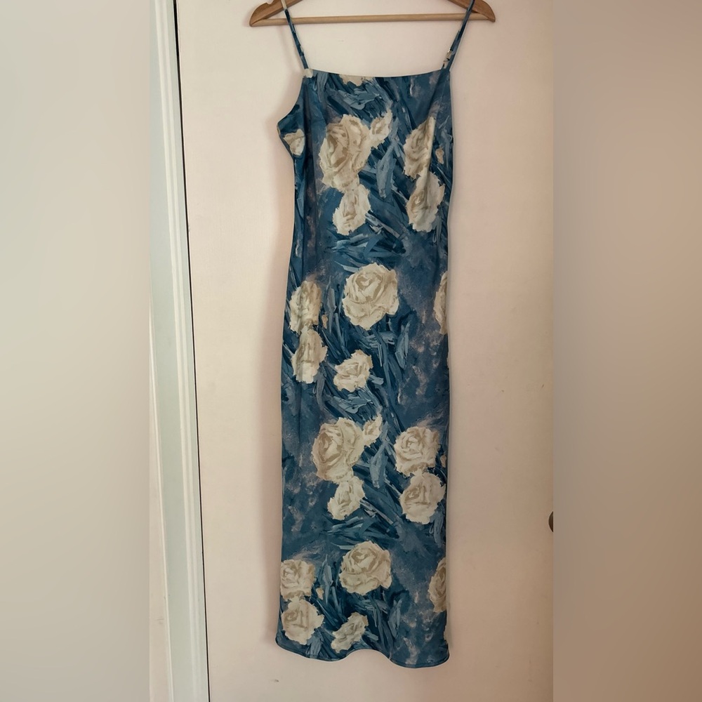Lulu's Floral Slip Midi Dress